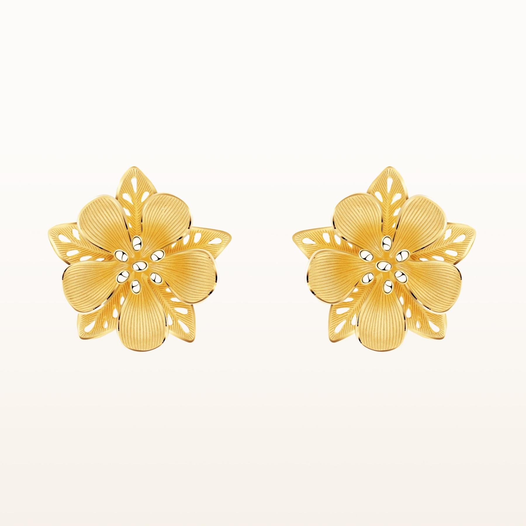 Lucky clover 23K gold earrings - Bbbeautycontact